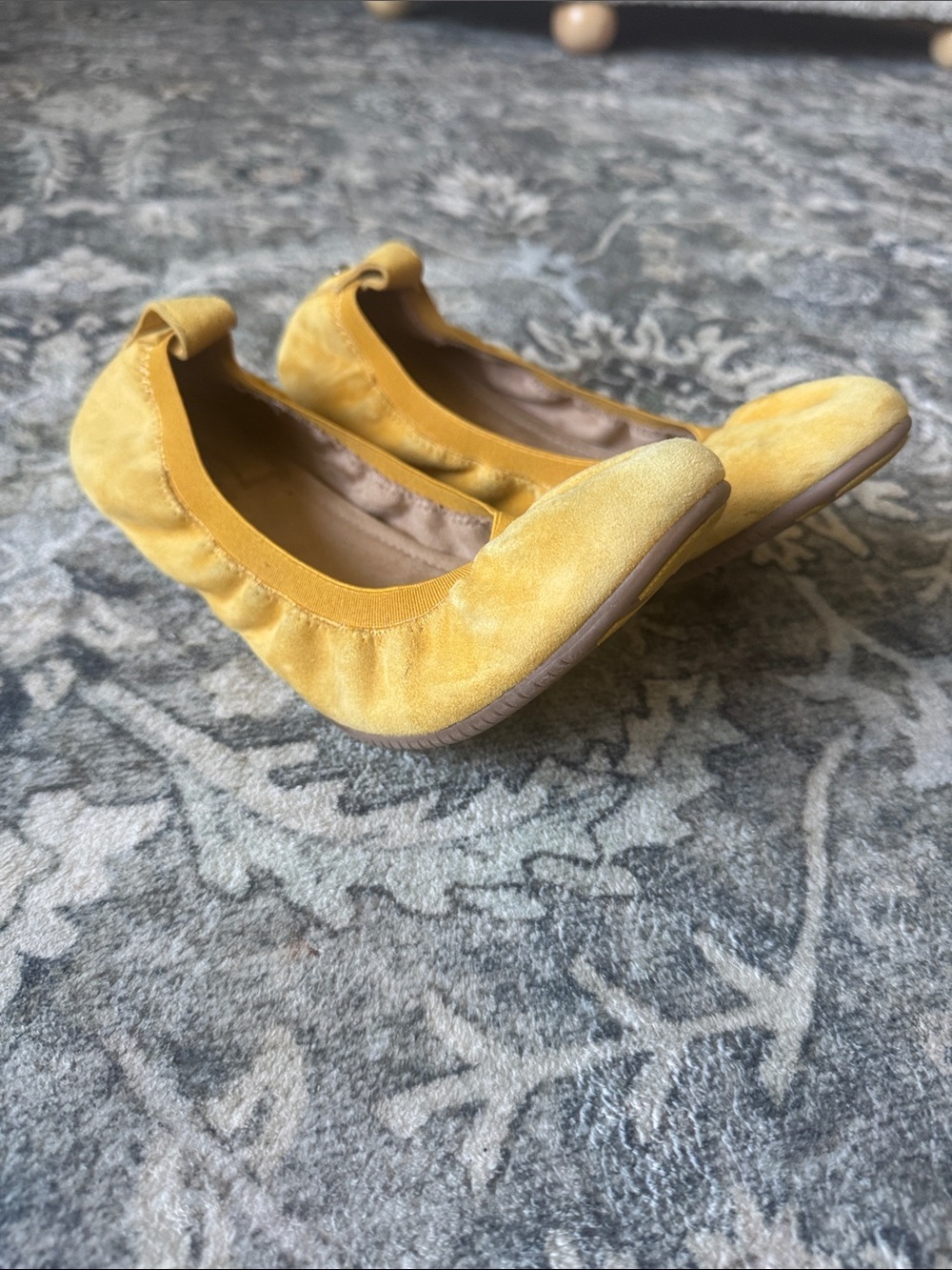 G.H. Bass & Co. Yellow Suede Ballet Flats